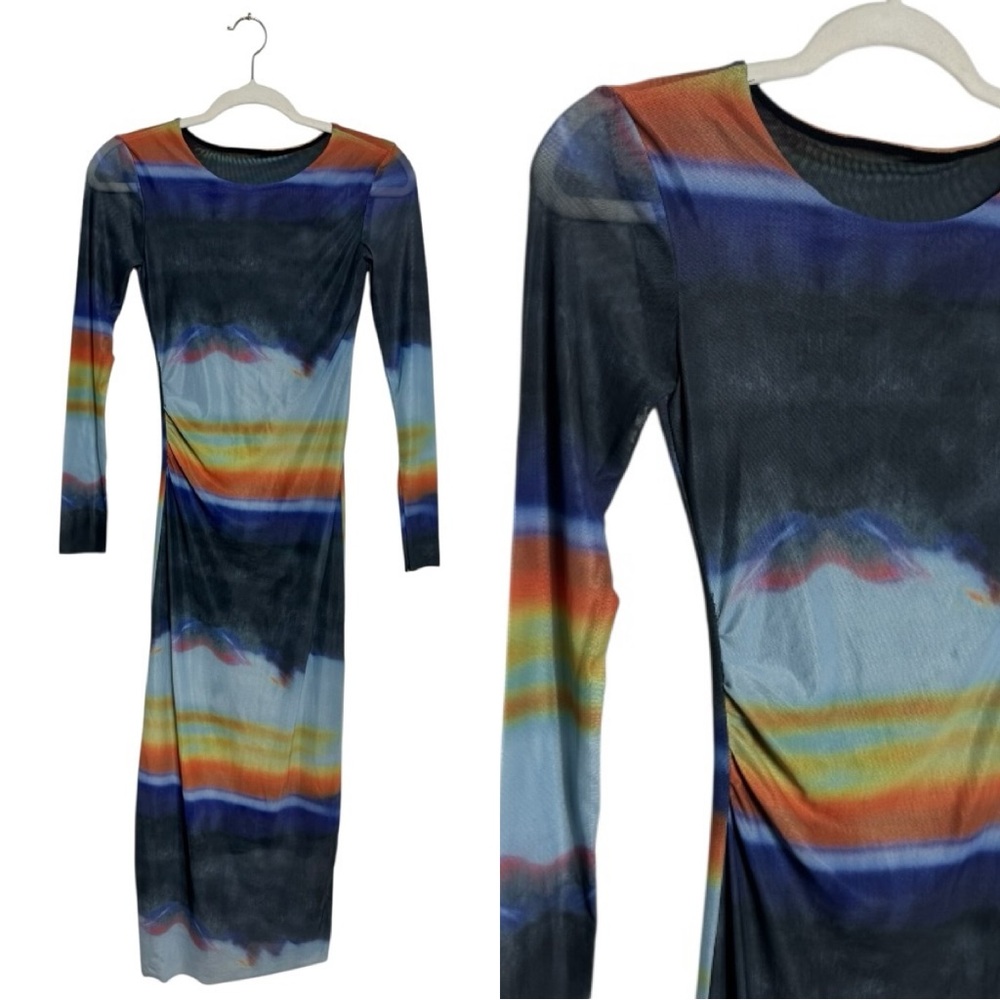 Micas Tie Dye Mesh Maci Dress